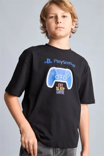 Resim Defacto Erkek Çocuk T-shirt H8307A8/BK81