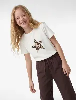 Resim Koton Kız Çocuk T-shirt 6SKG10610AK
