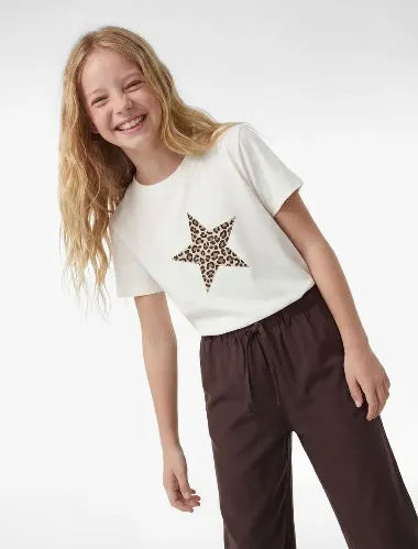Resim Koton Kız Çocuk T-shirt 6SKG10610AK