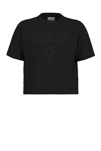 Resim Guess Athleisure  Kadın  T-shirt V6GI13K2980-JBLK Habı Boxy Cn T-Shırt