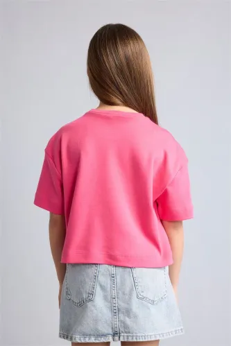 Resim Defacto Kız Çocuk T-shirt H7237A8/PN201