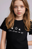 Resim Defacto Kız Çocuk T-shirt B6689A8/BK81