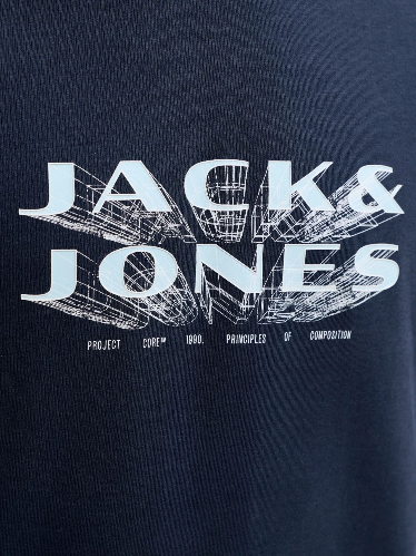 Resim Jack & Jones Jcofusıon Jj Brandıng Tee Ss Crew Neck Erkek T-Shirt 12289880