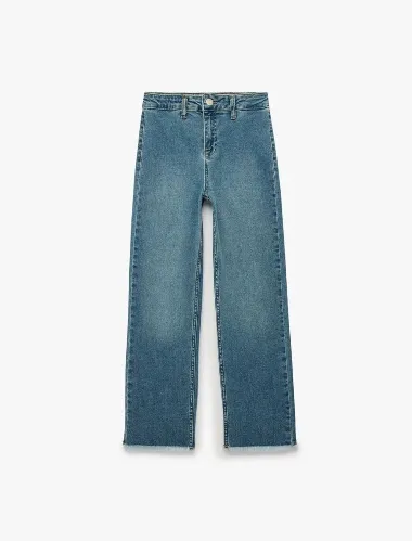 Resim Koton Kız Çocuk Jean Pantolon 7WKG40008AD