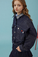 Resim Defacto Kız Çocuk Jean Ceket H2269A8/NM28