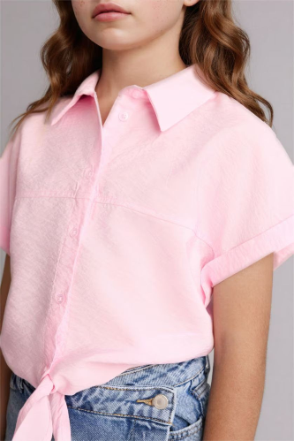 Resim Defacto Kız Çocuk Kısa Kol Gömlek H1519A8/PN441