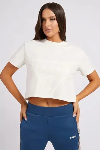 Resim V2YI06K8HM0-G6K5 Adele Crop  Gues Kadın T-shirt