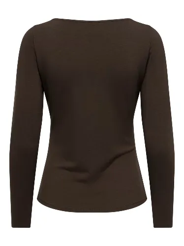 Resim Only Onlelena L/S Boatneck Metal Top Jrs Noos Kadın T-shirt 15380314