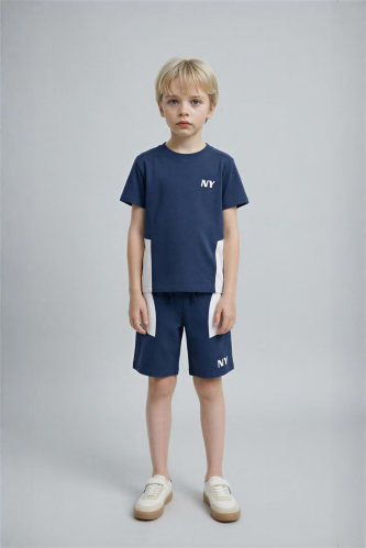 Resim Defacto Erkek Çocuk Şort Takım H0251A8/NV147