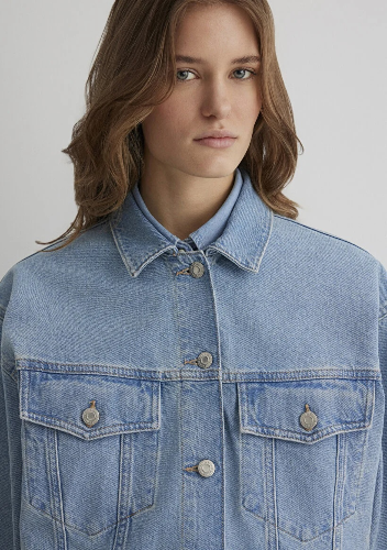 Resim Mavi Luna Kadın Jean Ceket M1110177-89165