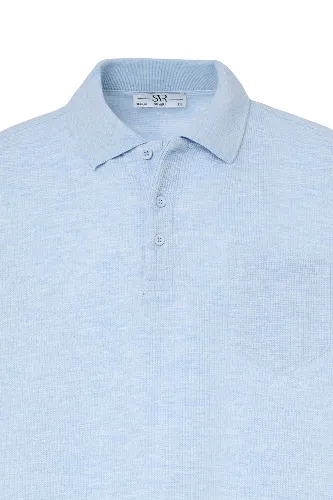 Resim Süvari Büyük Beden Polo Yaka Waffle  Erkek T-Shirt Sts1014000004