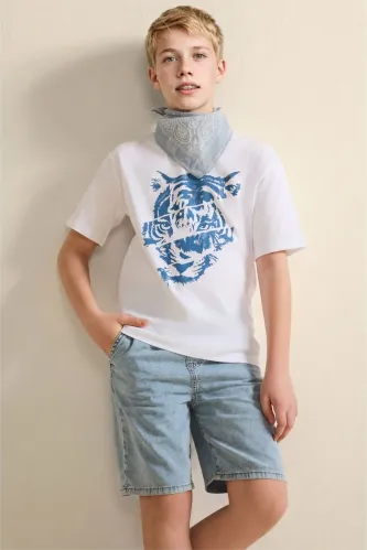 Resim Defacto Erkek Çocuk T-shirt H6359A8/WT34