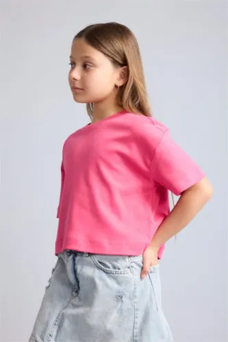 Resim Defacto Kız Çocuk T-shirt H7237A8/PN201
