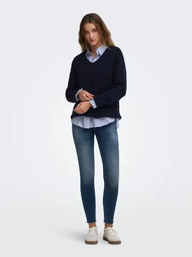 Resim Only Onlcamılla V-Neck L/S Pullover Knt Noos Kadın Kazak 15204588