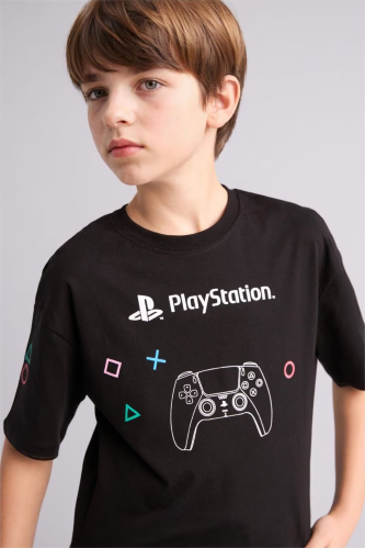 Resim Defacto Erkek Çocuk T-shirt H3518A8/BK81