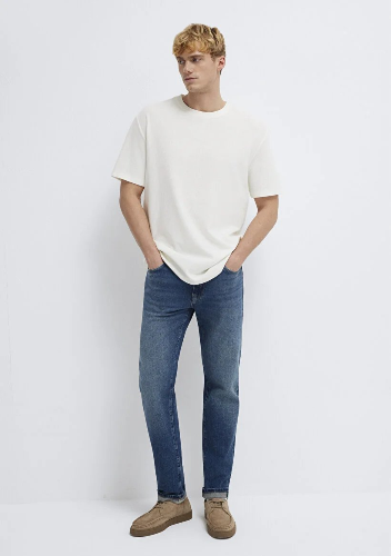 Resim Mavi Erkek T-shirt M0613153-70056