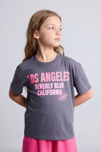 Resim Defacto Kız Çocuk T-shirt H7246A8/AR148