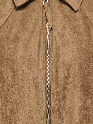 Resim Only Onllıxa L/S Faux Suede Jacket Cc Pnt Kadın Mont 15376829