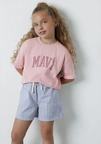 Resim Mavi Kız Çocuk T-shirt M7610479-71015