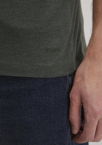 Resim Mavi Stretch V Yaka Erkek T-Shirt M061748-25752