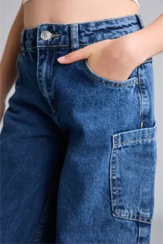 Resim Defacto  Kız Çocuk Jean Pantolon H8896A8/NM34