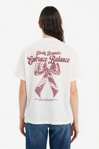 Resim Defacto Kadın T-shirt G5906AX/WT32