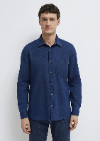 Resim Mavi Erkek Uzun Kol Gömlek M0211854-18790