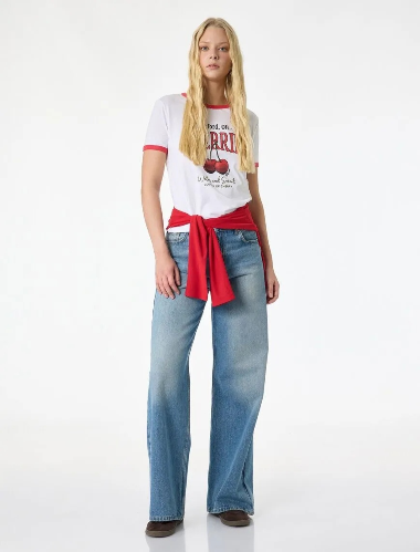 Resim Koton Kadın T-shirt 6SAL10057IK