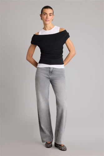 Resim Defacto Kadın T-shirt G9546AX/BK81