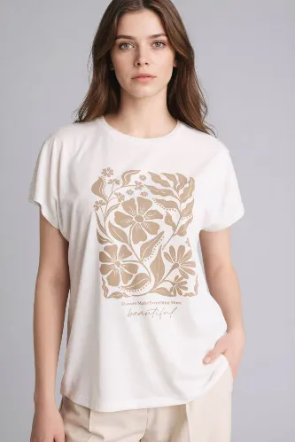 Resim Defacto Kadın T-shirt G8804AX/ER105