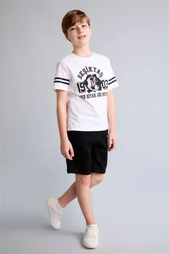 Resim Defacto Erkek Çocuk Kot&Kanvas Şort H8377A8/BK81