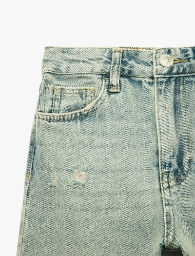 Resim Koton Erkek Çocuk Kot&Kanvas Şort 6SKB40018TD