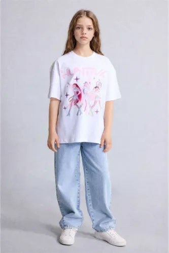 Resim Defacto Kız Çocuk T-shirt H7359A8/WT34