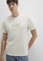 Resim Mavi Logo Erkek T-shirt M0612896-70134