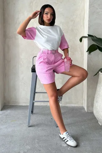 Resim Yenikoza Kadın Kot&Kanvas Şort