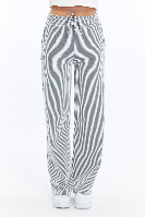 Resim Viole&More Kadın Kanvas Pantolon 2497 Çizgili