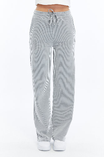 Resim Viole&More Kadın Kanvas Pantolon 2497 Çizgili