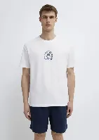 Resim Mavi Erkek T-shirt M0613283-620