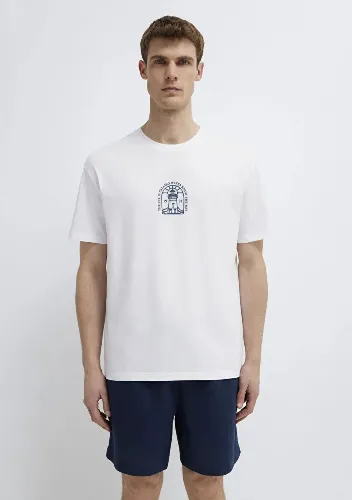 Resim Mavi Erkek T-shirt M0613283-620