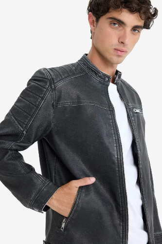 Resim Defacto Erkek  Deri Mont E8855AX/BK27