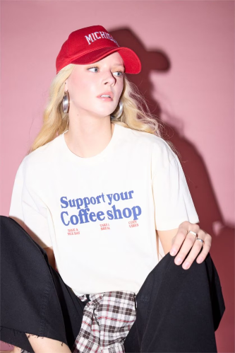 Resim Defacto Kadın T-shirt G2437AX/ER103