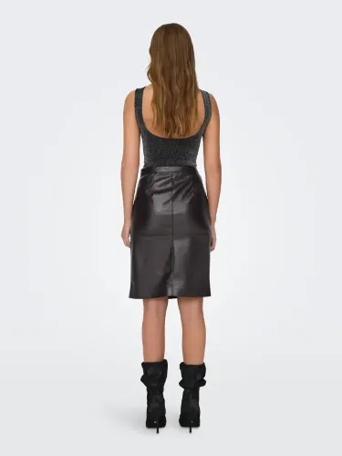 Resim Only Onlolıne Faux Leather Skırt Otw Noos Kadın Etek 15315998