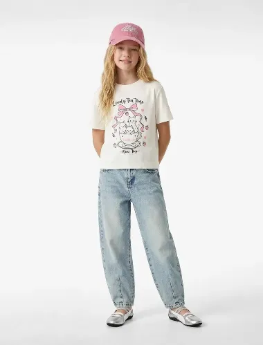 Resim Koton Kız Çocuk T-shirt 6SKG10333AK