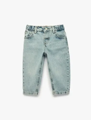 Resim Koton Erkek Bebek Jean Pantolon 7WMB40001TD