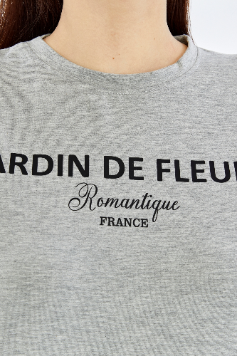 Resim Viole&More Kadın T-Shirt Yk20 Jardın De Flerus Baskılı