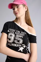Resim Defacto Kadın  T-shirt G9406AX/BK81