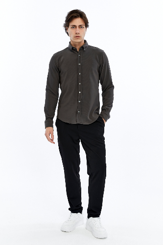 Resim Paul&More Yaka Düğmeli Ön Fitil Gömlek 70085