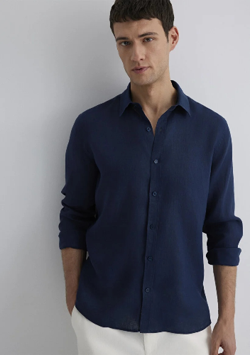 Resim Mavi Erkek Uzun Kol Gömlek M0211466-70497