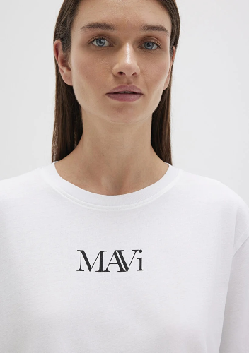 Resim Mavi Mavı Logo Kadın T-Shirt M1611594-620