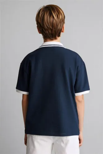 Resim Defacto Erkek Çocuk T-shirt H2968A8/NV135
